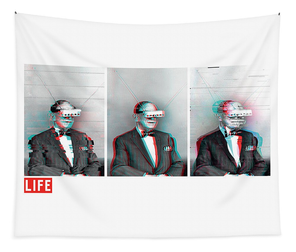 Tech Tapestry featuring the photograph T.V. Glitch by LIFE Picture Collection