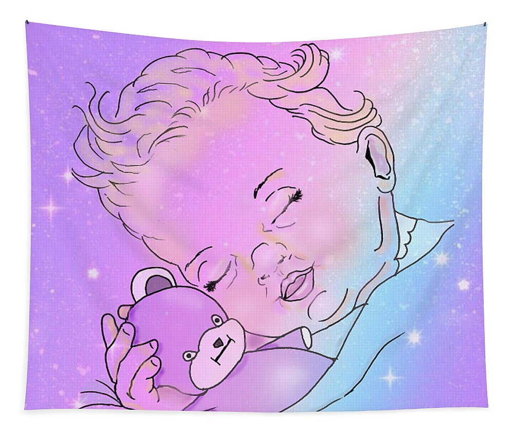 Baby Tapestry featuring the digital art Twinkle, Twinkle Little Dreams by Kelly Mills