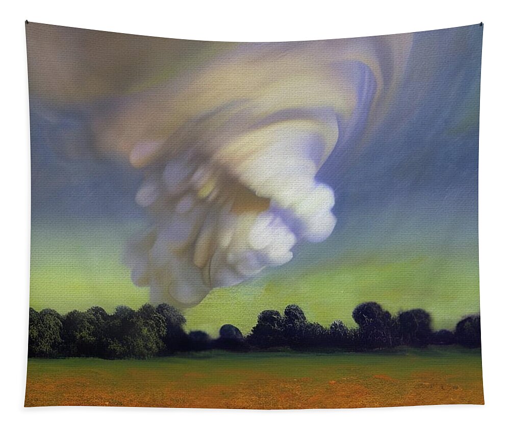 Tornado Tapestry featuring the painting Twisted Lowering by Ally White