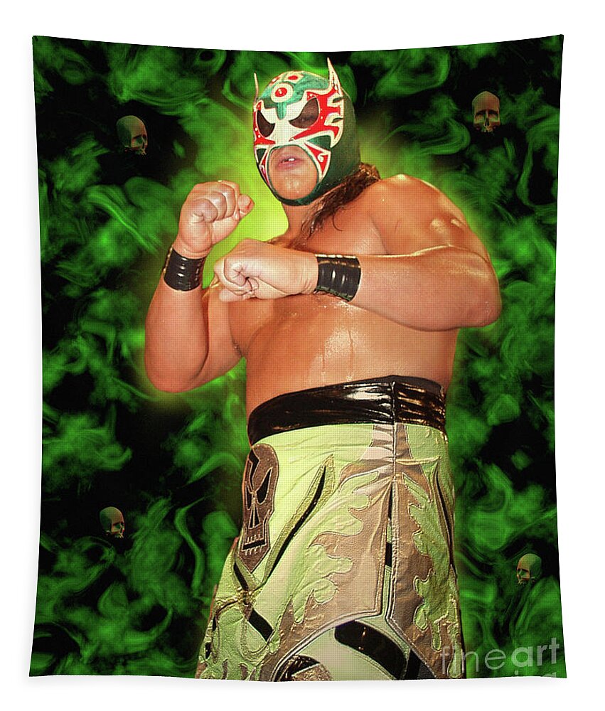 Wrestling Tapestry featuring the photograph Ultimo Guerrero by Dorothy Lee