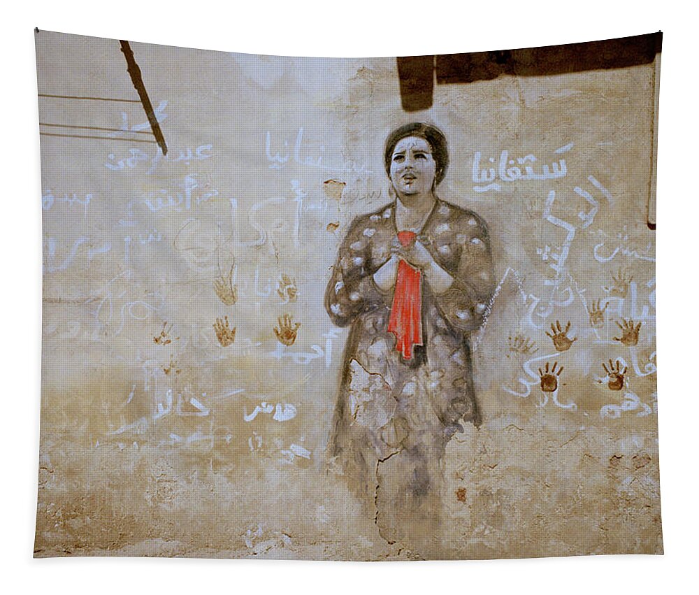 Passion Tapestry featuring the photograph Umm Kulthum by Shaun Higson