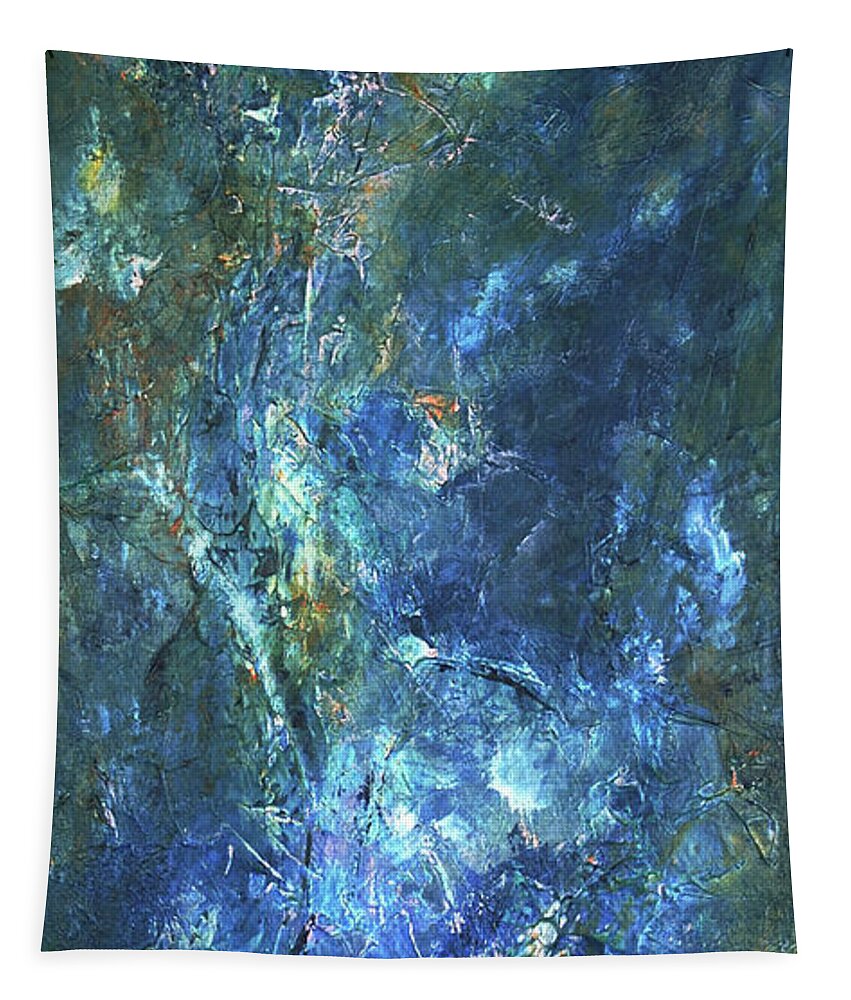 Abstract Tapestry featuring the painting The Key to Understanding by Dick Richards