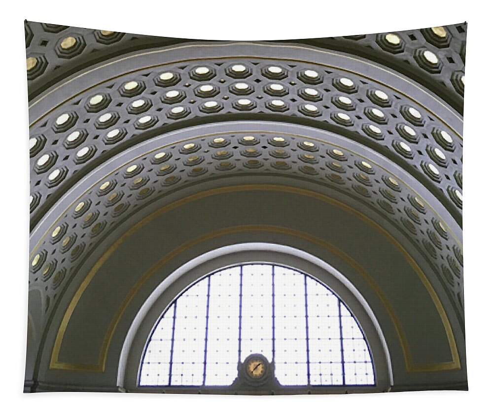 Photograph Tapestry featuring the photograph union station 137PM by Richard Wetterauer
