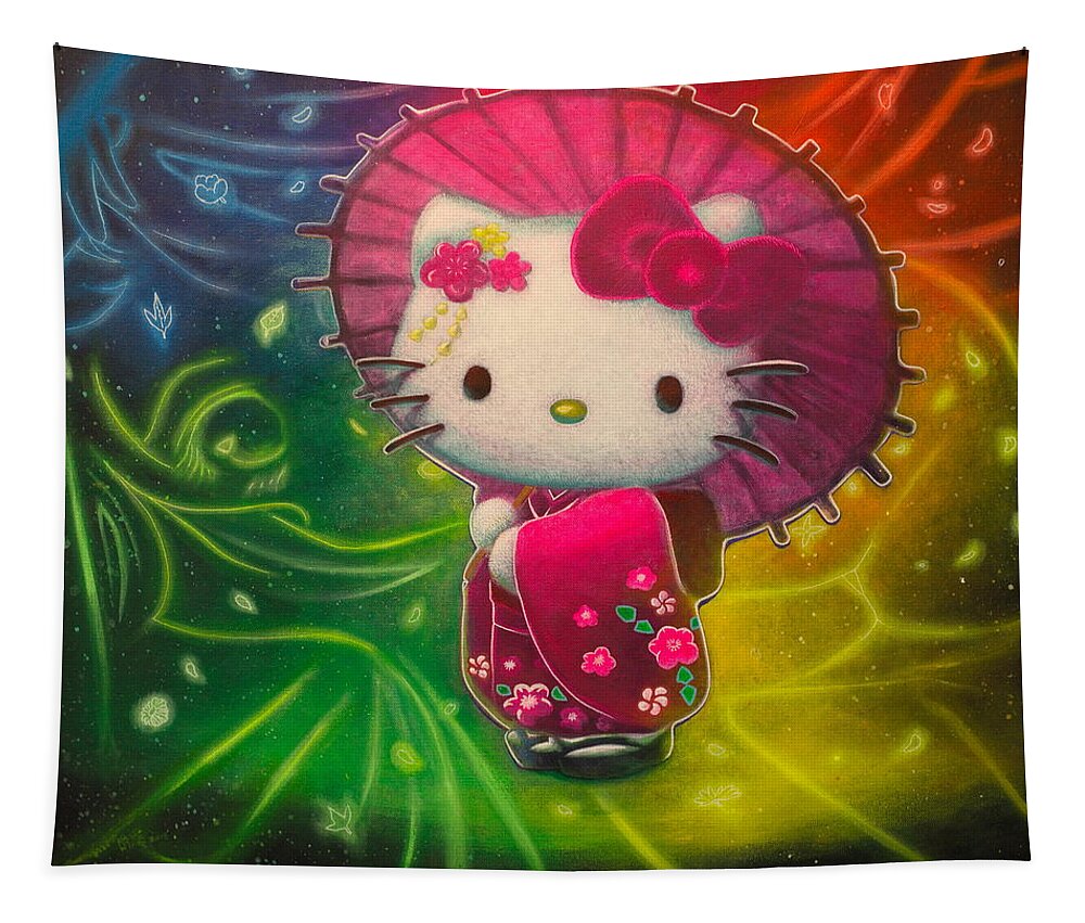 Untitled Hello Kitty of Sanrio Tapestry by Michael Andrew Law Cheuk Yui -  Fine Art America