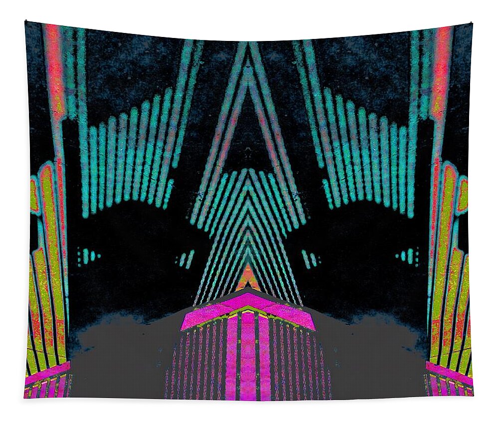 Abstract Tapestry featuring the digital art Untitled by T Oliver