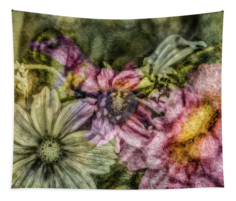 Flowers Tapestry featuring the digital art Untitled_flw1 by Paul Vitko
