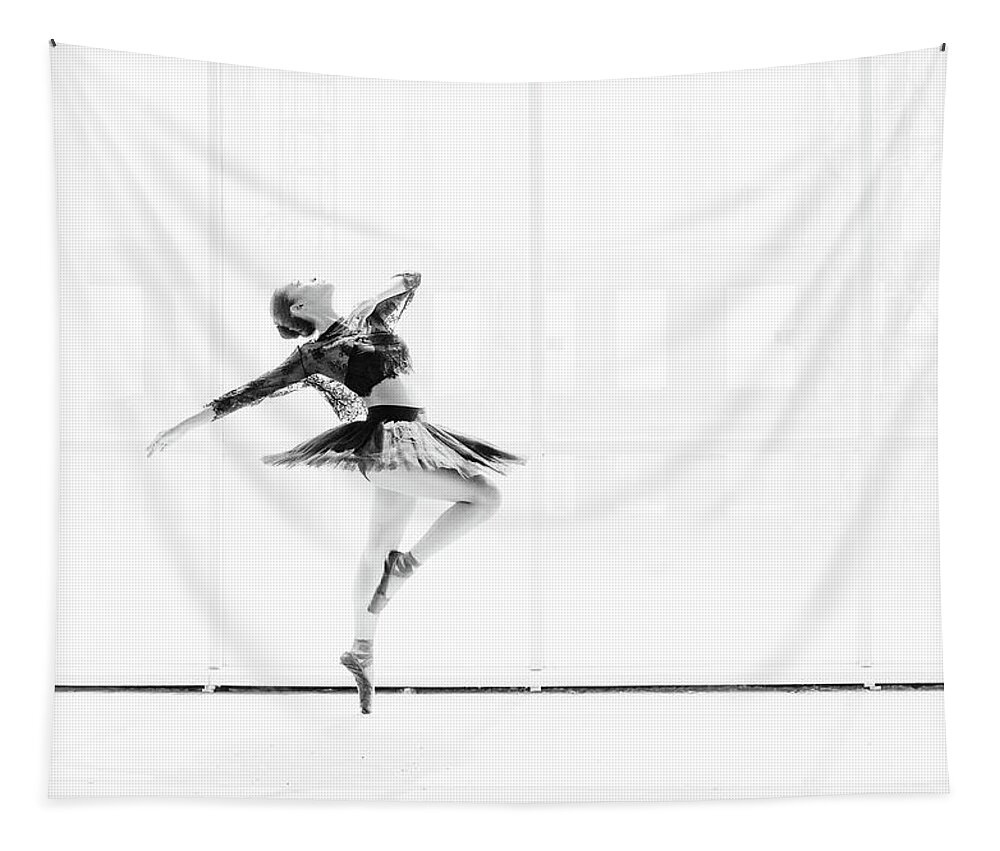 Dancer Tapestry featuring the photograph Urban Ballet dance move by Pradeep Raja PRINTS