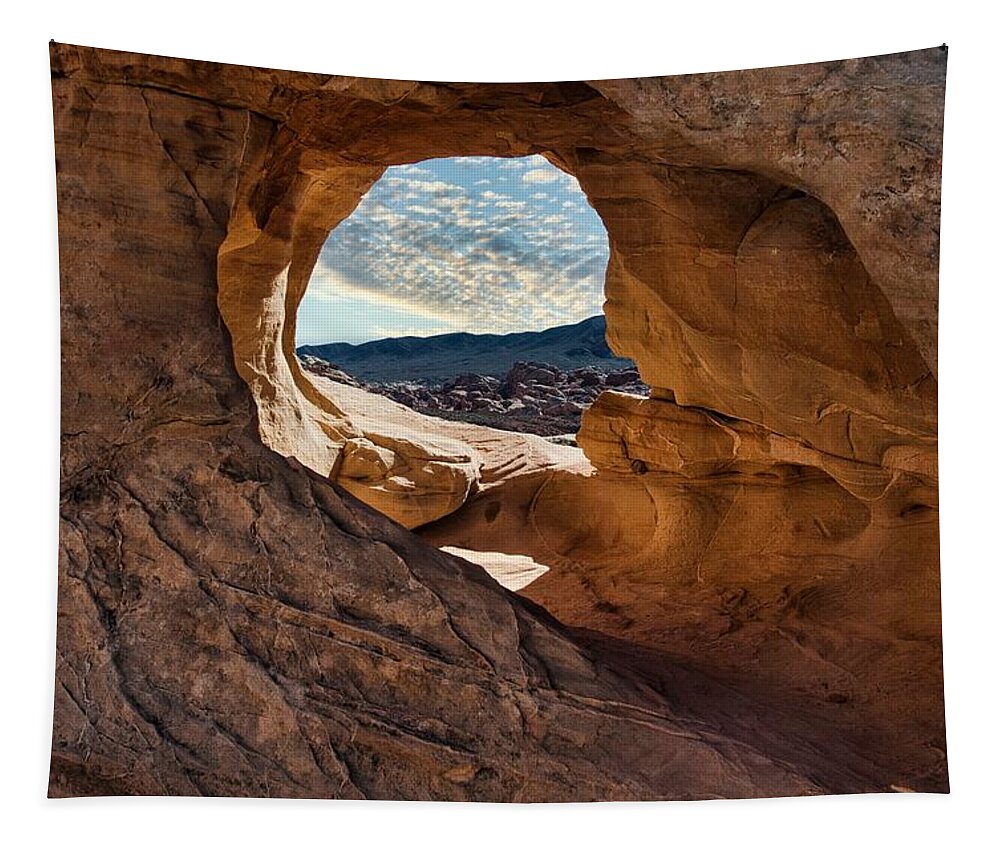 Valley Of Fire Tapestry featuring the digital art Valley of Fire - Nevada by Mark Valentine