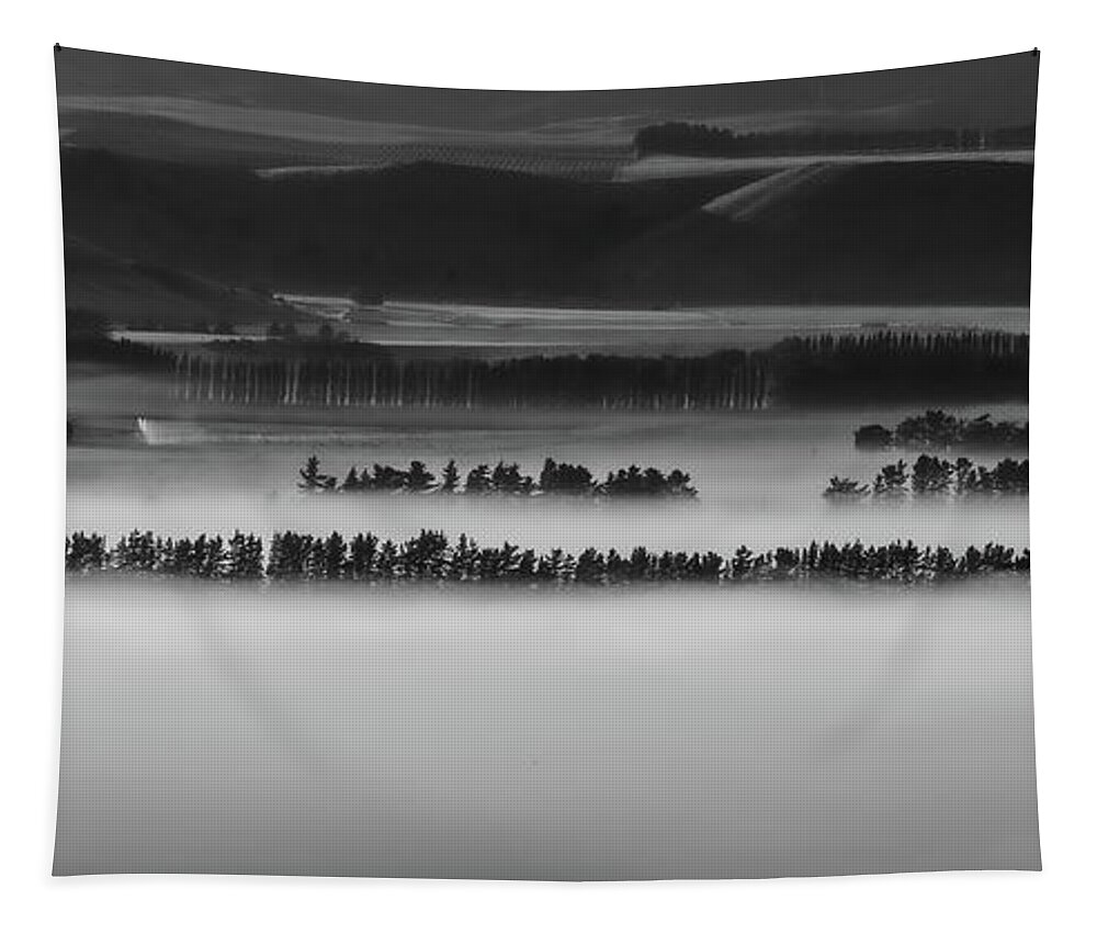 Photography Tapestry featuring the photograph Valley of mist by Leigh Henningham