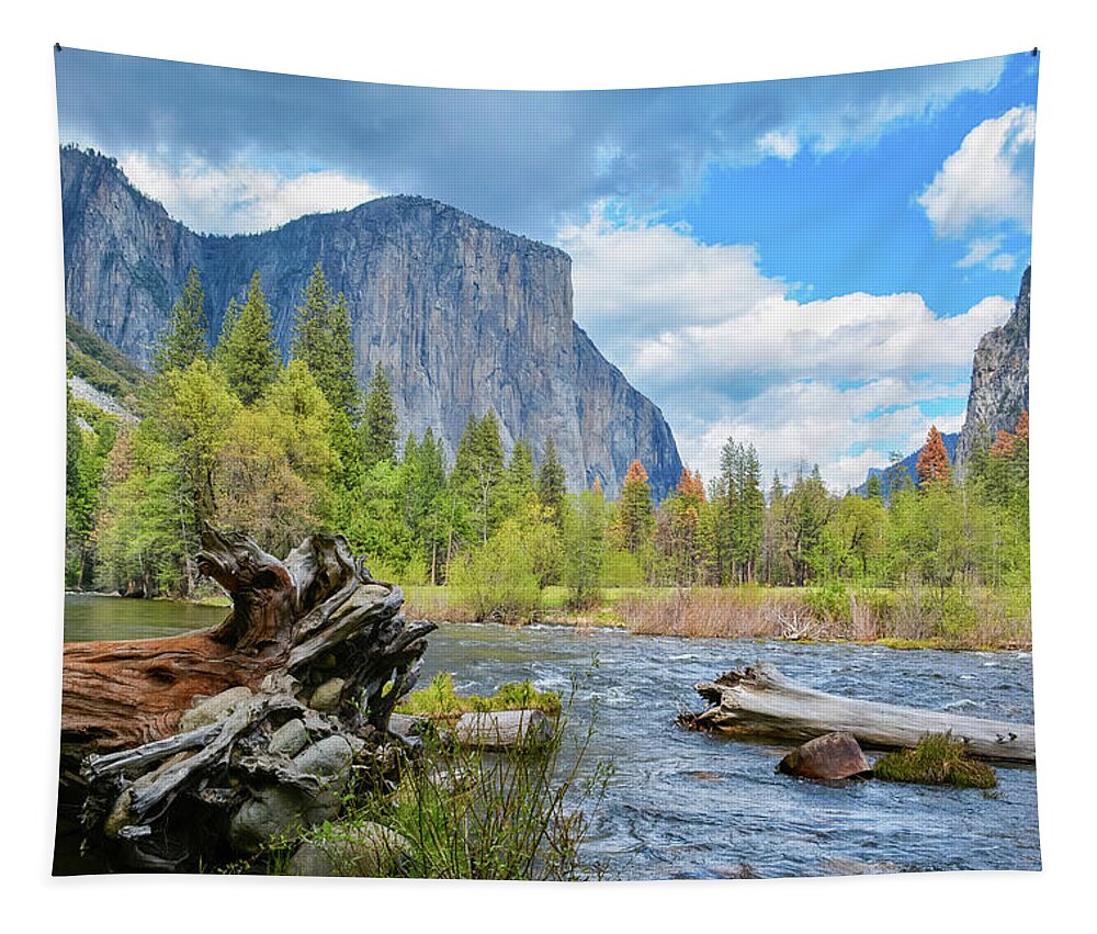 Yosemite National Park Tapestry featuring the photograph Valley View Yosemite by Kyle Hanson