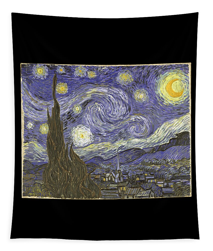 Cool Tapestry featuring the digital art Van Goh Starry Night by Flippin Sweet Gear