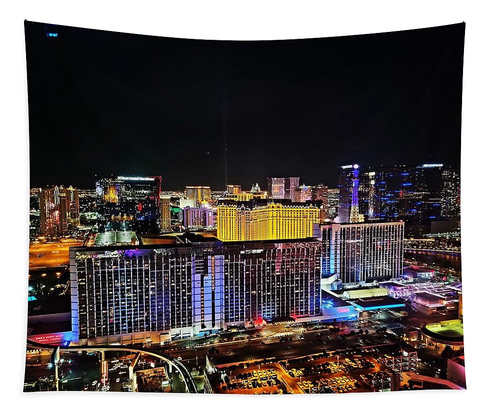 Vegas Lights Tapestry featuring the photograph Vegas baby by Shalane Poole
