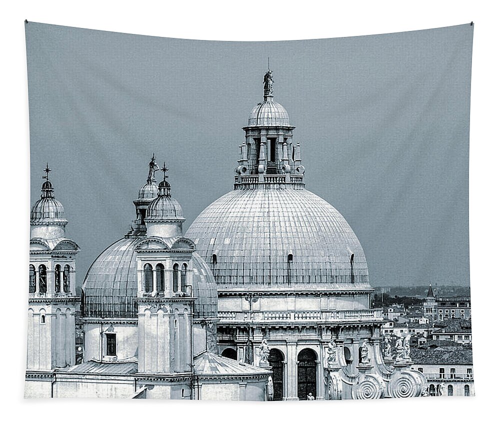 House Of Worship Tapestry featuring the photograph Venetian Basilica Salute 2 by Julie Palencia