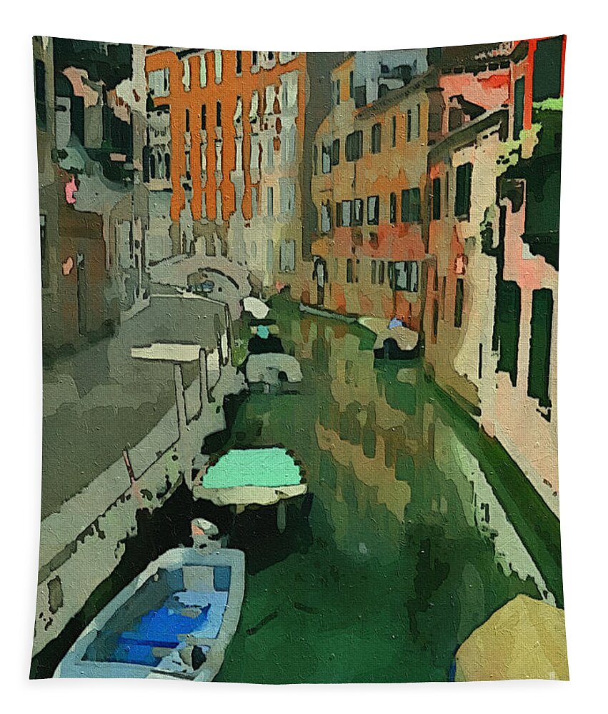  Venetian Tapestry featuring the photograph Venetian Canal 3 by Diana Rajala