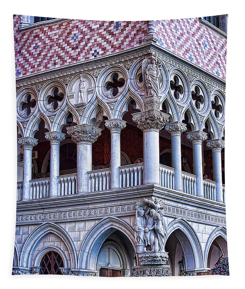 Venetian Palazzo Tapestry featuring the photograph Venetian Palazzo architectural detail, Las Vegas by Tatiana Travelways