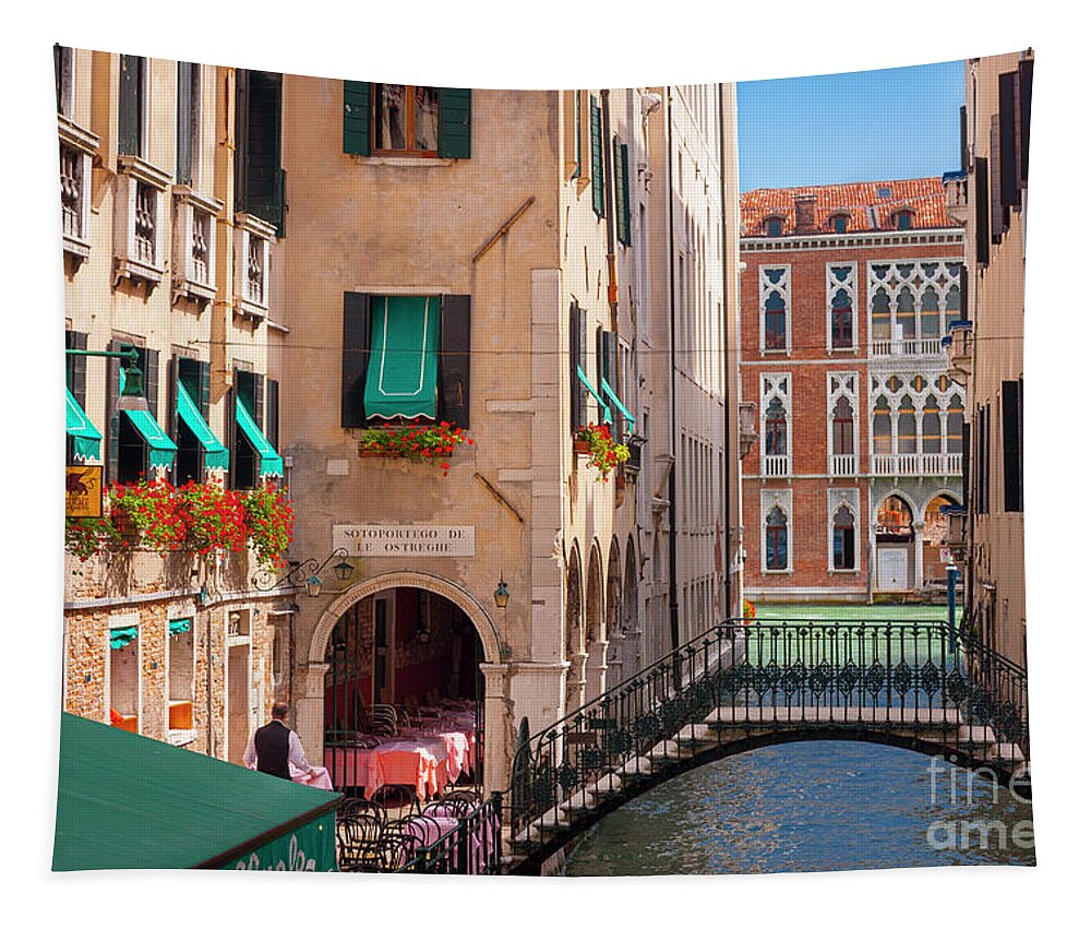 Architectural Tapestry featuring the photograph Venice Canal - Italy by Brian Jannsen