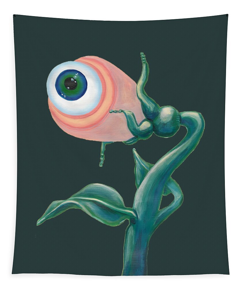 Surreal Tapestry featuring the painting Venus Eye Snap by Vicki Noble