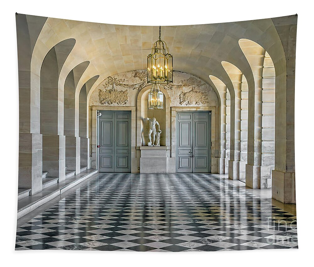Versailles Tapestry featuring the photograph Versailles Palace Hallway by Elaine Teague