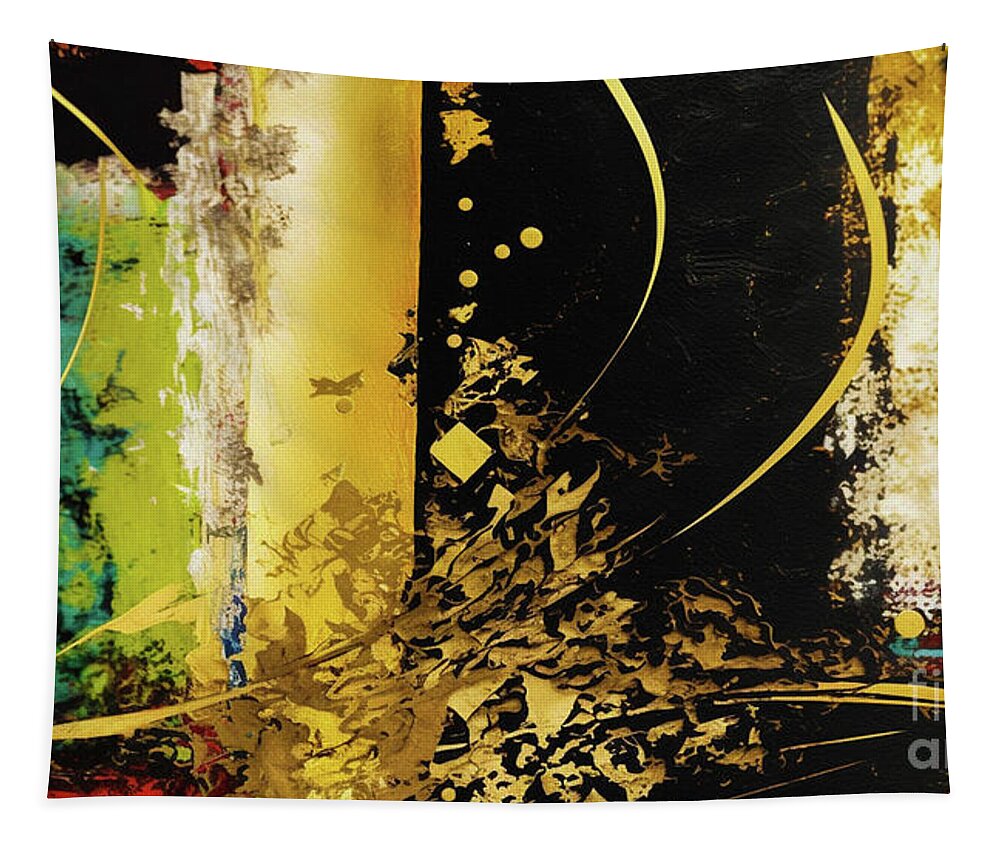  Tapestry featuring the mixed media Vibrant Voyage by Glenn Robins
