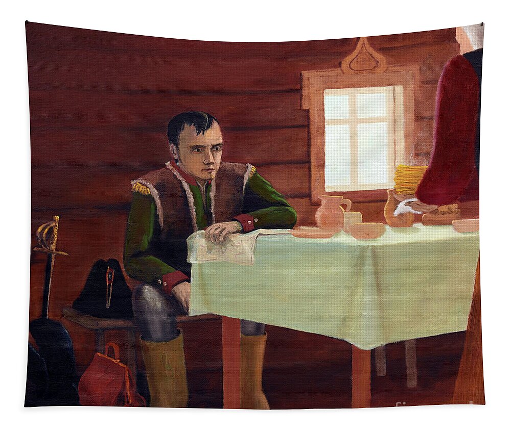 Portrait Tapestry featuring the painting Victory by Oleg Konin