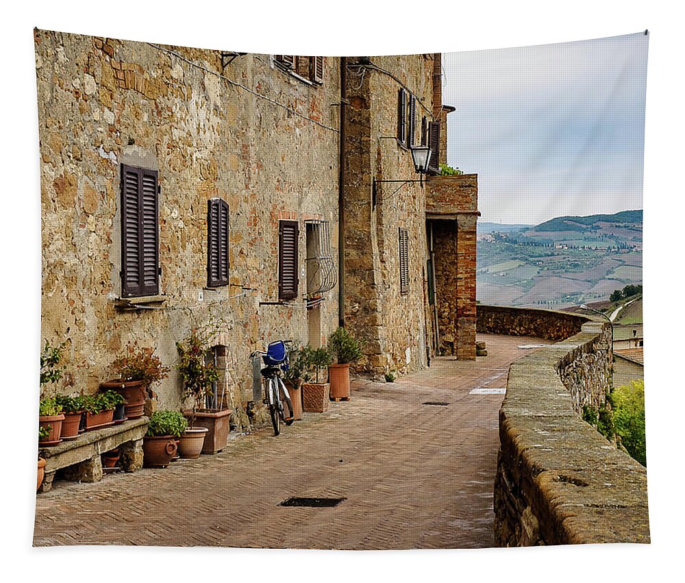 Italy Tapestry featuring the photograph Views from the village wall by Robert Miller