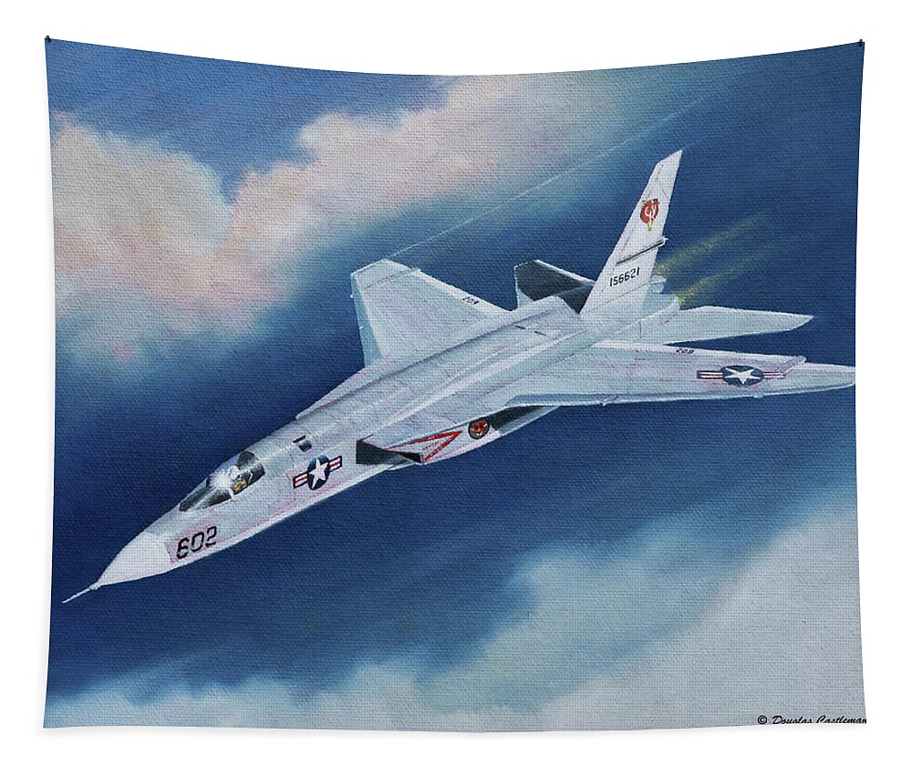 Jet Tapestry featuring the painting Vigilante by Douglas Castleman