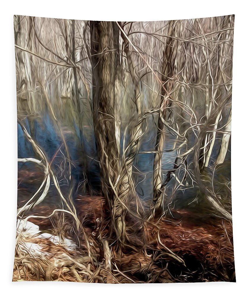 Trees Tapestry featuring the photograph Vines in a Floodplain Forest by Wayne King