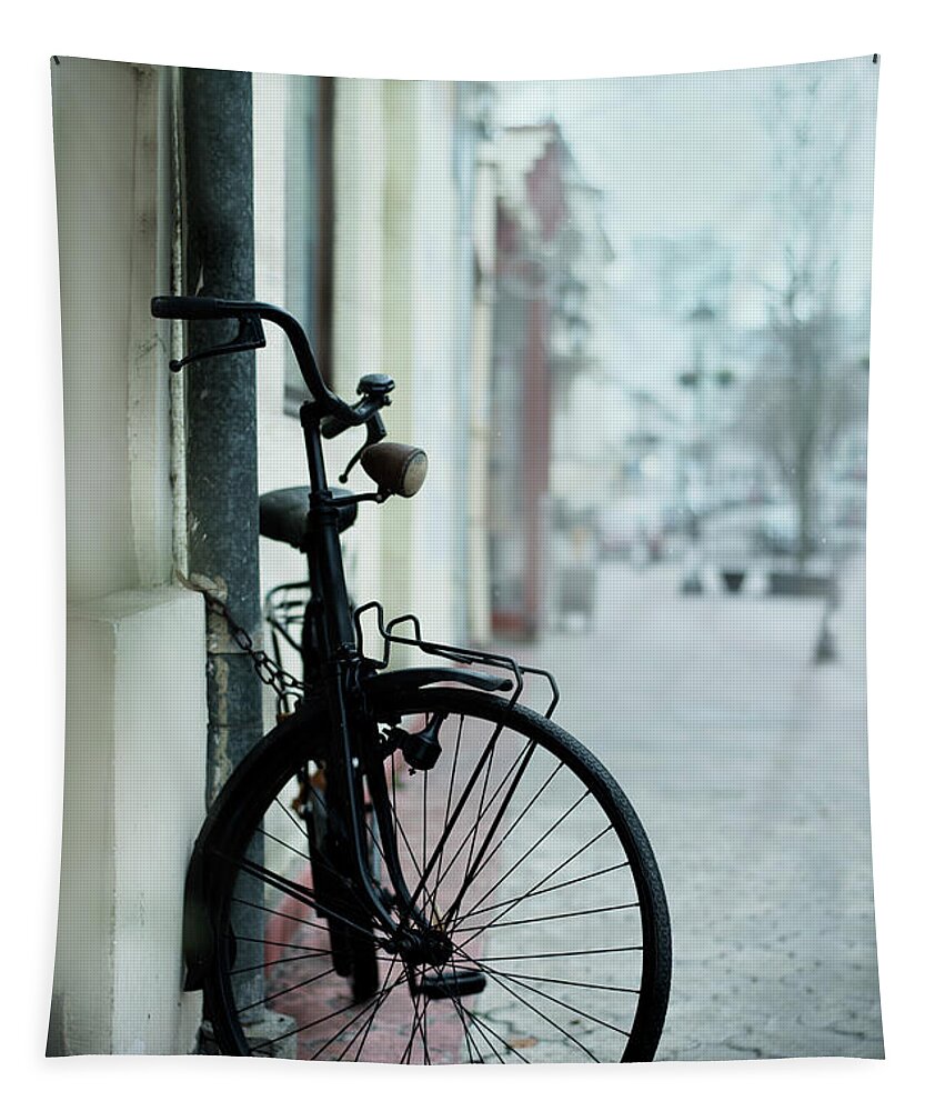 Vintage Tapestry featuring the photograph Vintage bicycle by Jelena Jovanovic