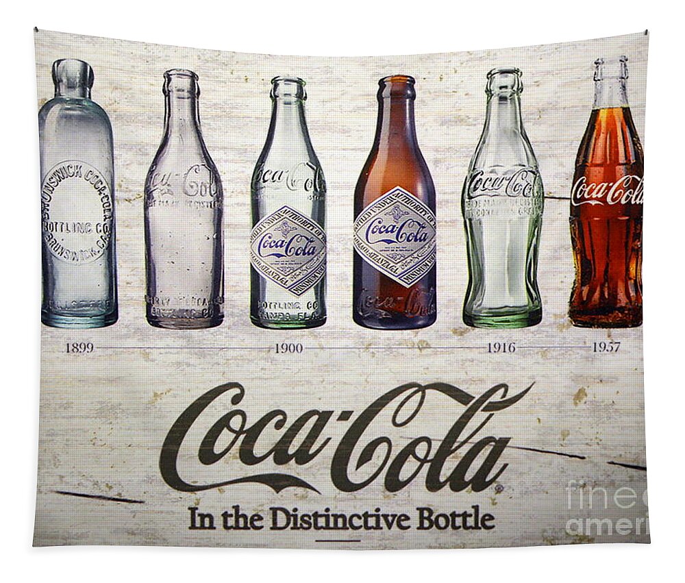 Coke Tapestry featuring the photograph Vintage Coca Cola 2 by Imagery-at- Work