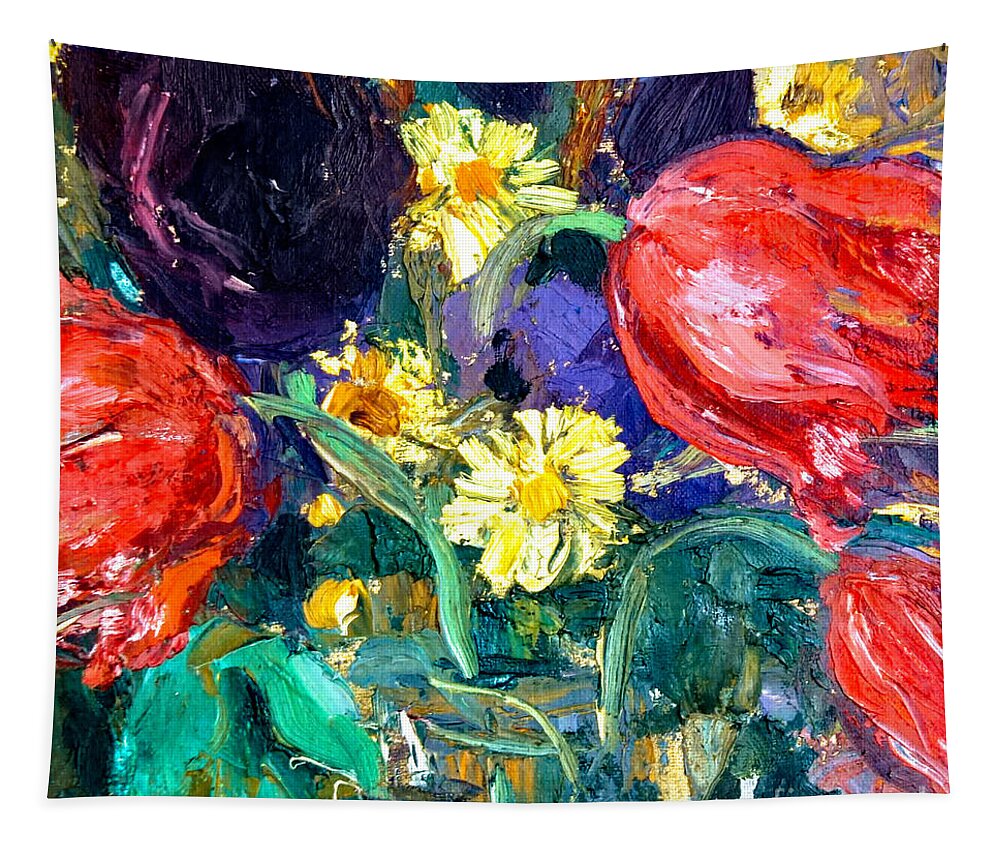 Vintage Tapestry featuring the photograph Vintage Floral Colors by Munir Alawi