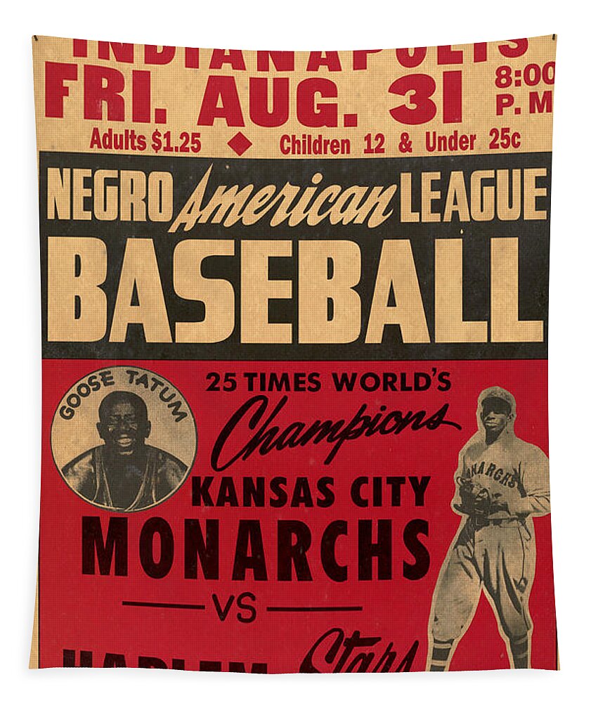 Vintage Negro American League Baseball Tapestry by David Hinds
