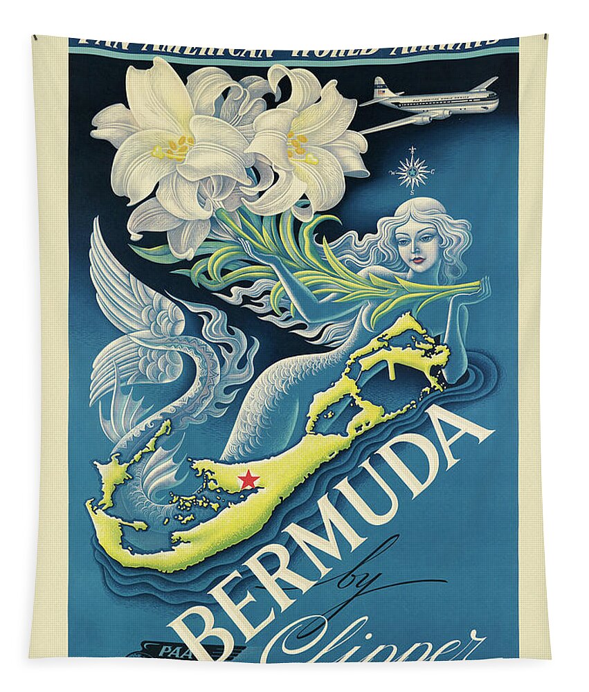 Bermuda Tapestry featuring the photograph Vintage Travel Bermuda by Andrew Fare