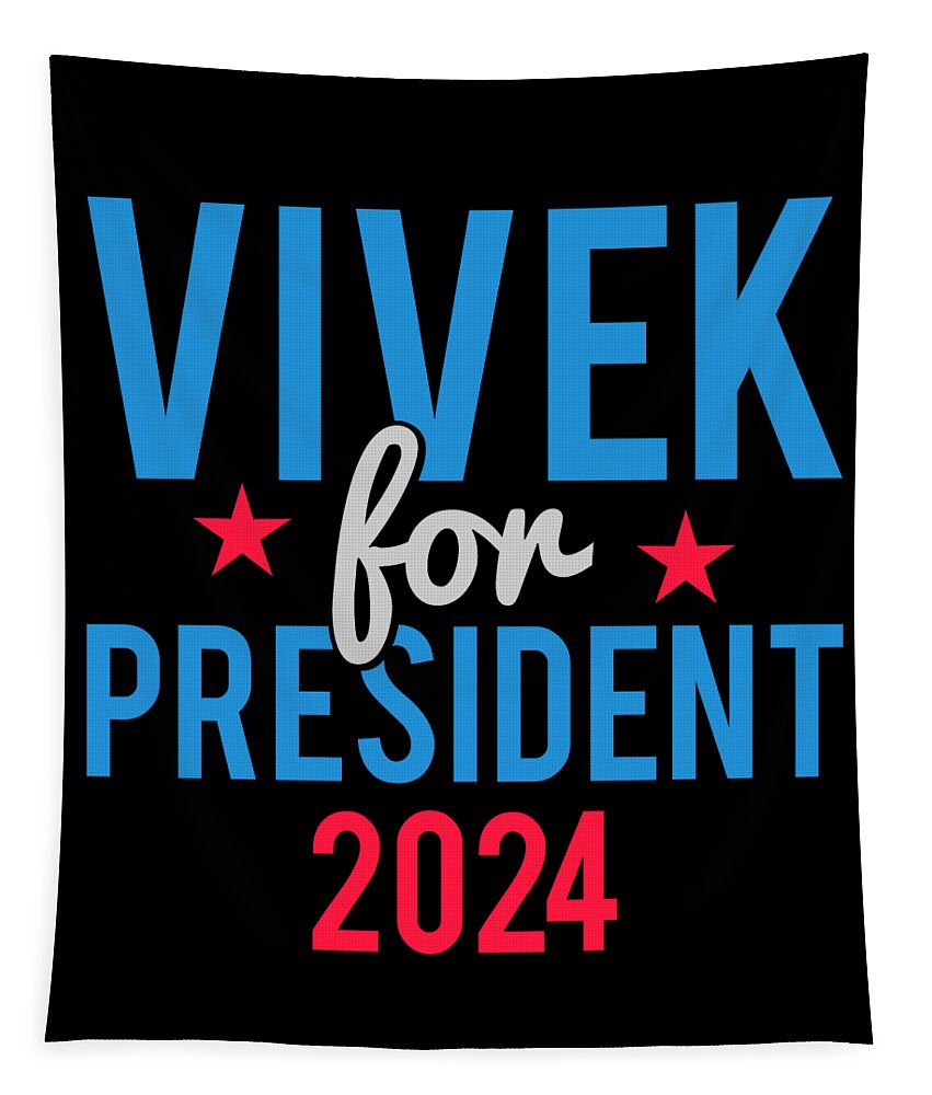 Cool Tapestry featuring the digital art Vivek Ramaswamy for President 2024 by Flippin Sweet Gear
