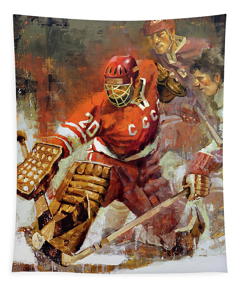 Russian CCCP USSR Hockey Jersey Red - Tretiak