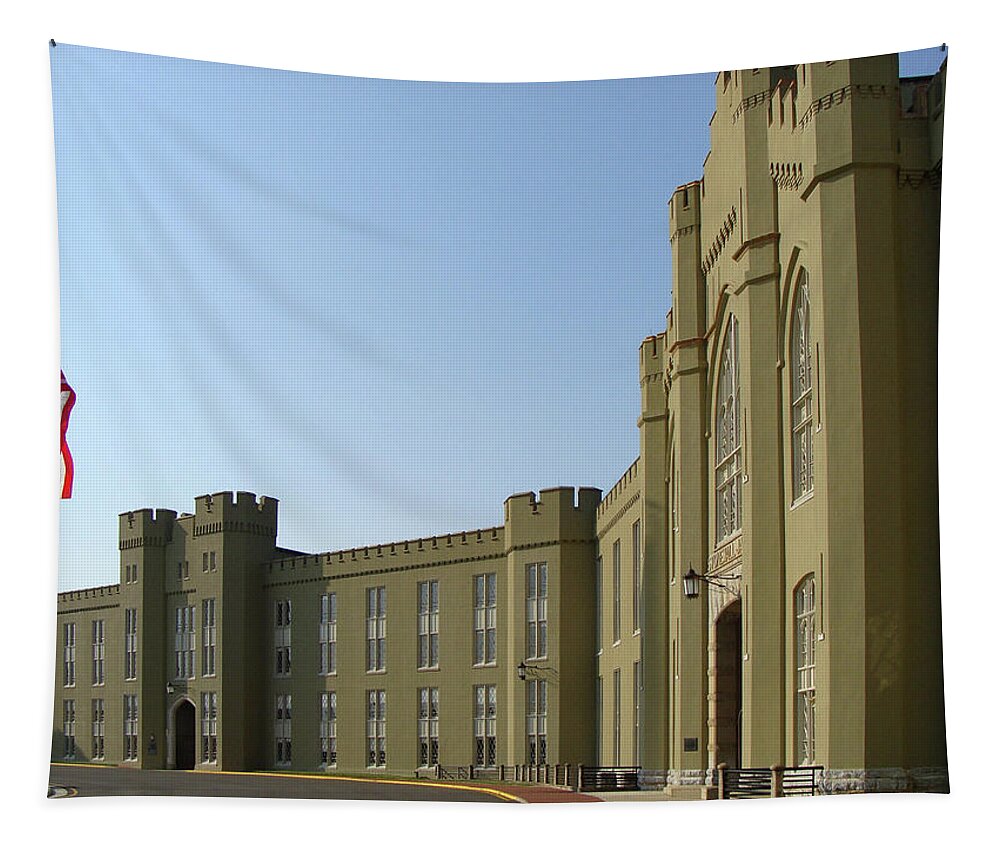 Barracks Tapestry featuring the photograph VMI Barracks by Deb Beausoleil