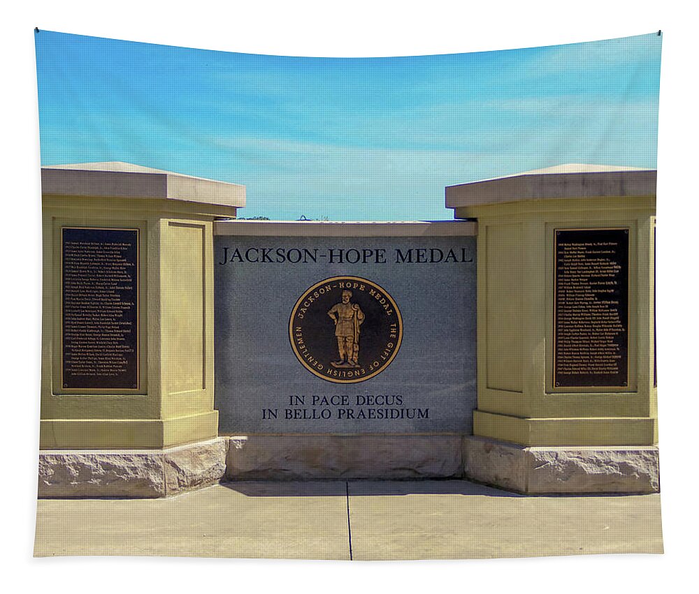Jackson-hope Medal Monument Tapestry featuring the photograph VMI Jackson-Hope Medal Monument by Deb Beausoleil