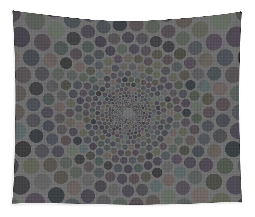  Tapestry featuring the painting Vortex Circle - Gray by Hailey E Herrera