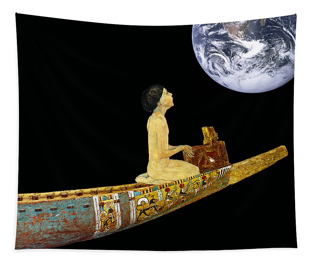 Discovery Tapestry featuring the mixed media Voyage of Discovery by Lorena Cassady