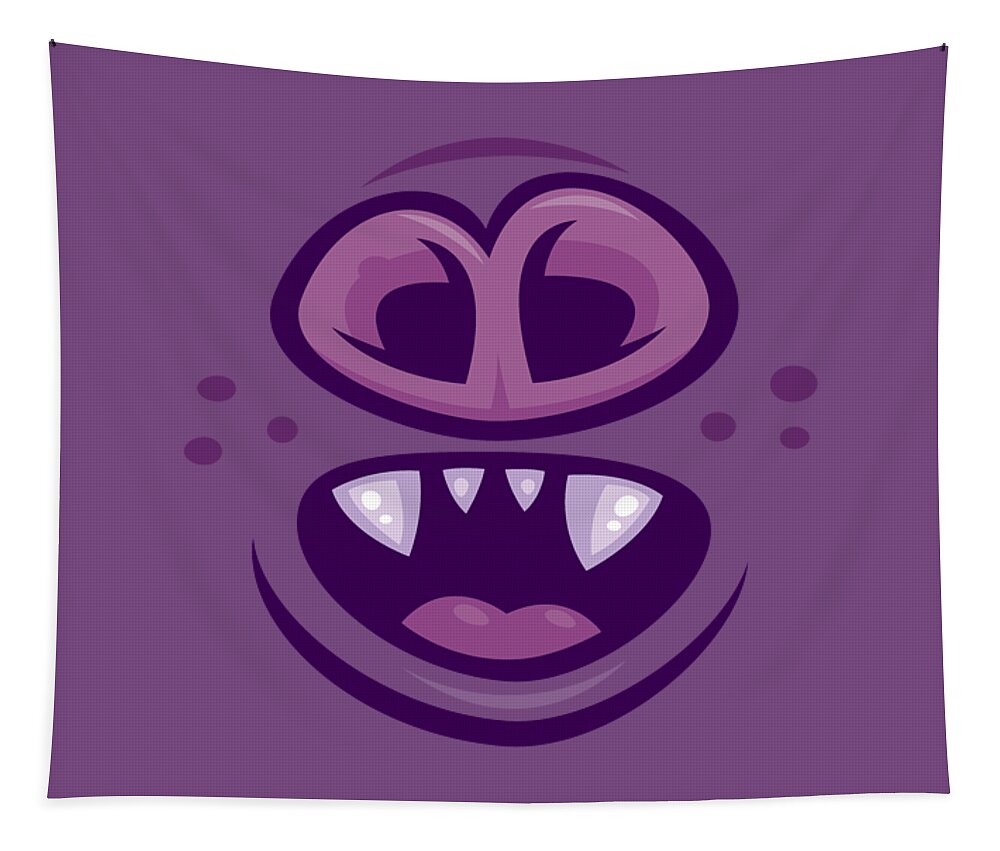 Vampire Tapestry featuring the digital art Wacky Vampire Bat Mouth and Nose by John Schwegel