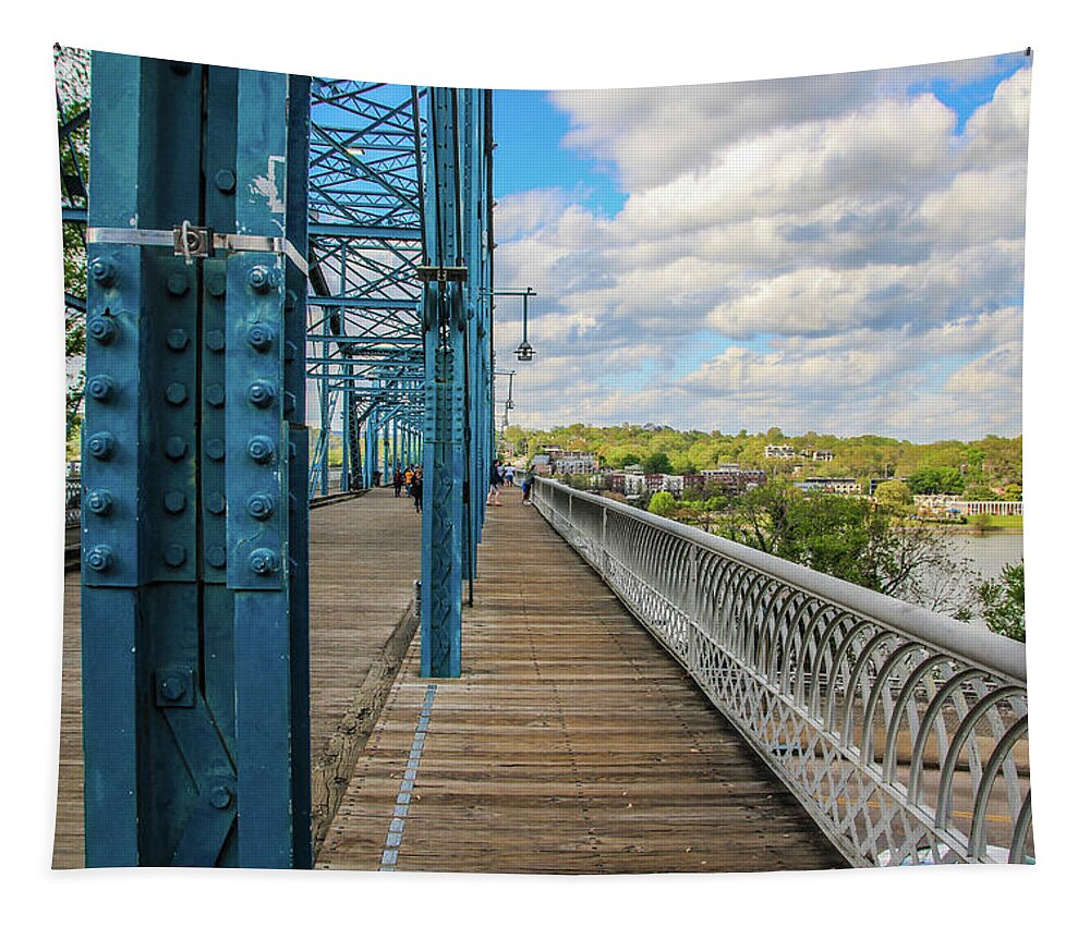 Bridge Tapestry featuring the photograph Walkway by Richie Parks