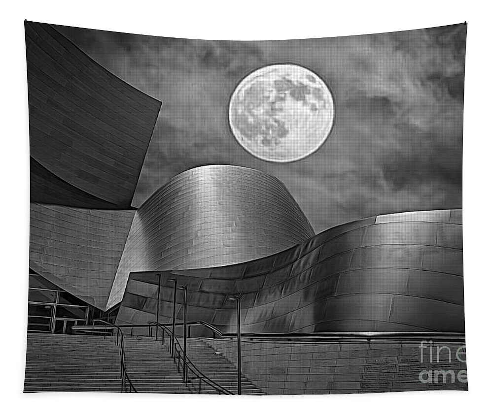 Gehry Tapestry featuring the photograph Walt Disney Concert Hall Gehry Architect by Chuck Kuhn