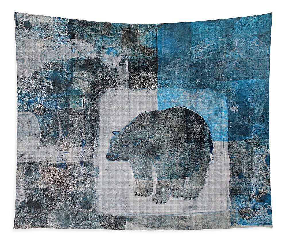 Polar Bear Tapestry featuring the painting Wandering by Ruth Kamenev