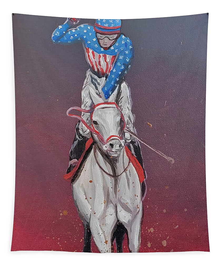 War Tapestry featuring the painting War Horse by Emanuel Alvarez Valencia