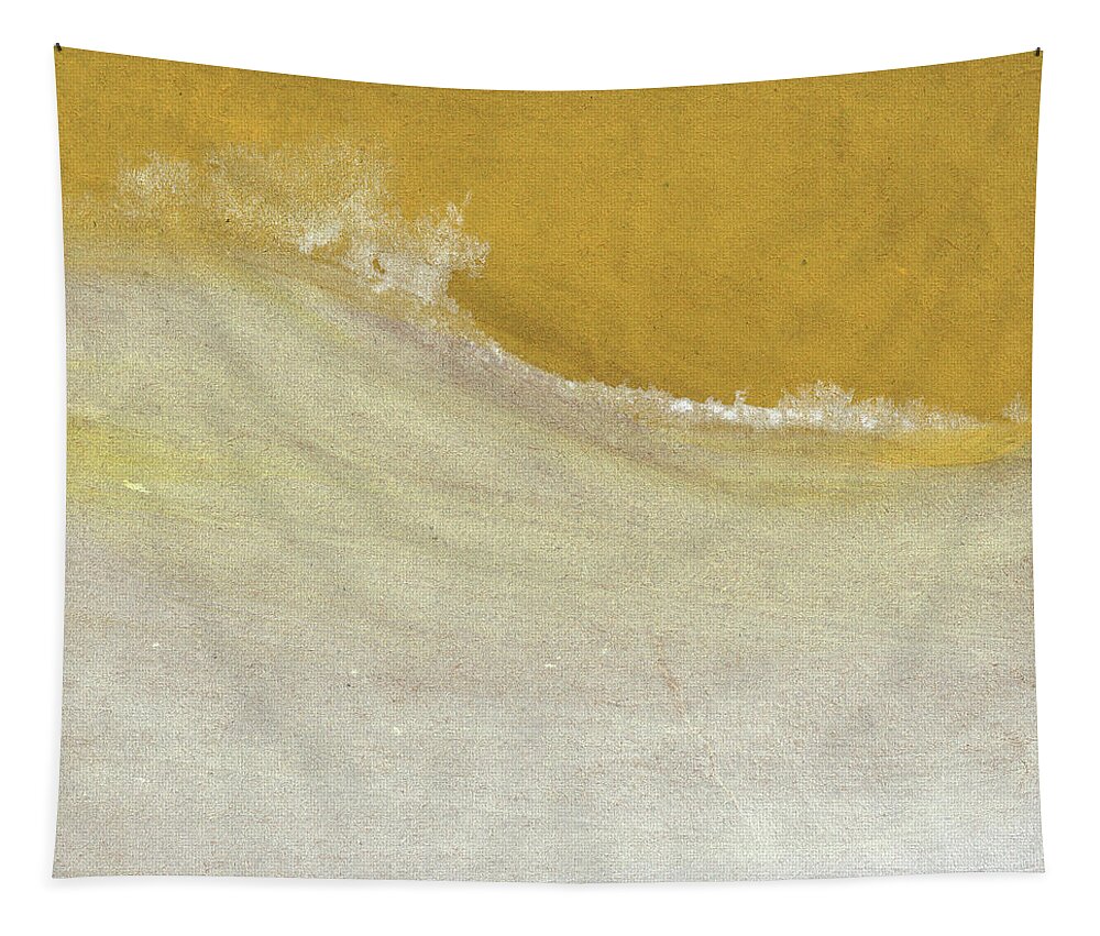Abstract Tapestry featuring the painting Warm Sun- Art by Linda Woods by Linda Woods