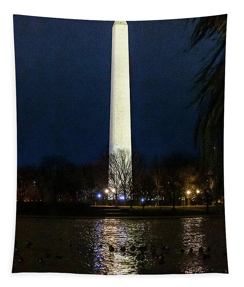 Washington D.c. Tapestry featuring the digital art Washington Monument by SnapHappy Photos