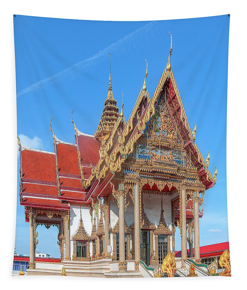 Scenic Tapestry featuring the photograph Wat Sakae Phra Ubosot DTHNR0148 by Gerry Gantt