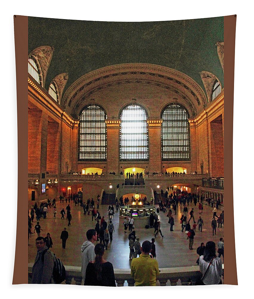 Grand Central Terminal Tapestry featuring the photograph Watching the Watchers by Jessica Jenney