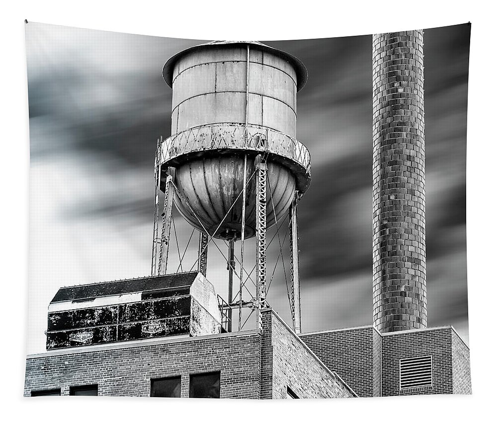 Fine Art Tapestry featuring the photograph Water Tower by Tony Locke