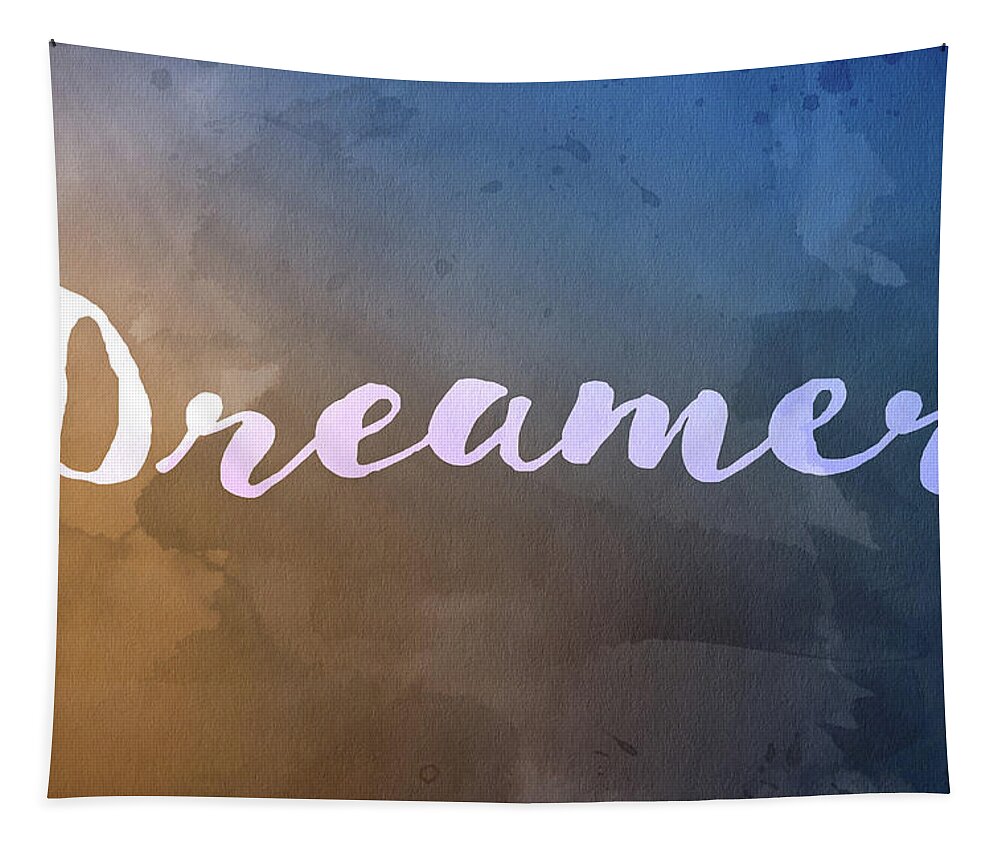 Watercolor Tapestry featuring the digital art Watercolor Art Dreamer by Amelia Pearn