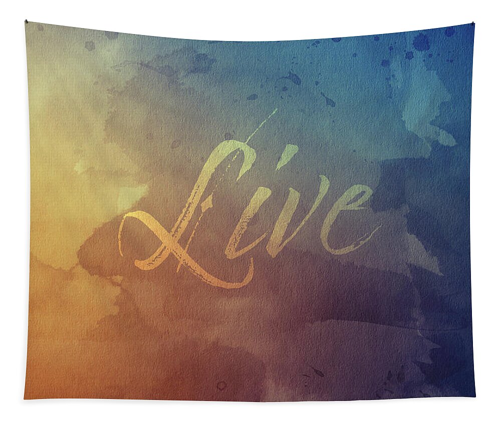 Watercolor Tapestry featuring the digital art Watercolor Art Live by Amelia Pearn